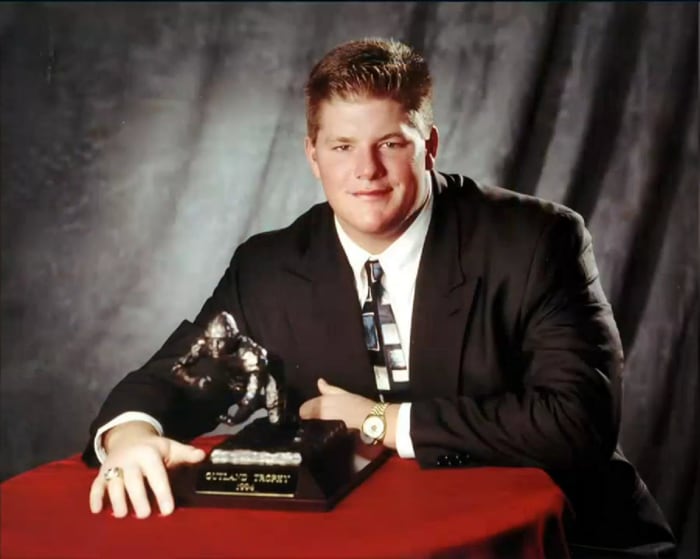 Zach Wiegert and Outland Trophy